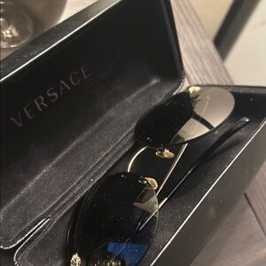 Versace Black sunglasses and Case